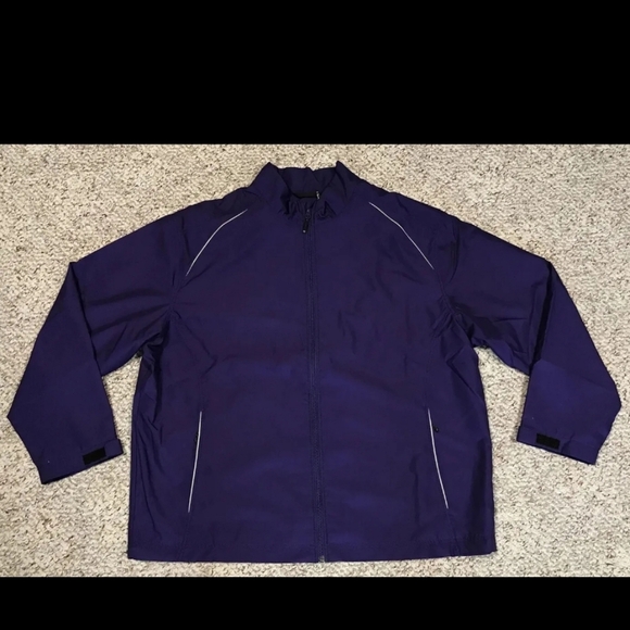 Cutter & Buck WeatherTec Beacon  Purple half  Zip water resistant wind breaker L - Picture 11 of 12
